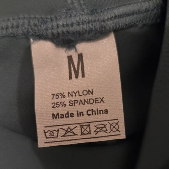 high-waisted crossover athletic leggings teal women's size M - Picture 5 of 5